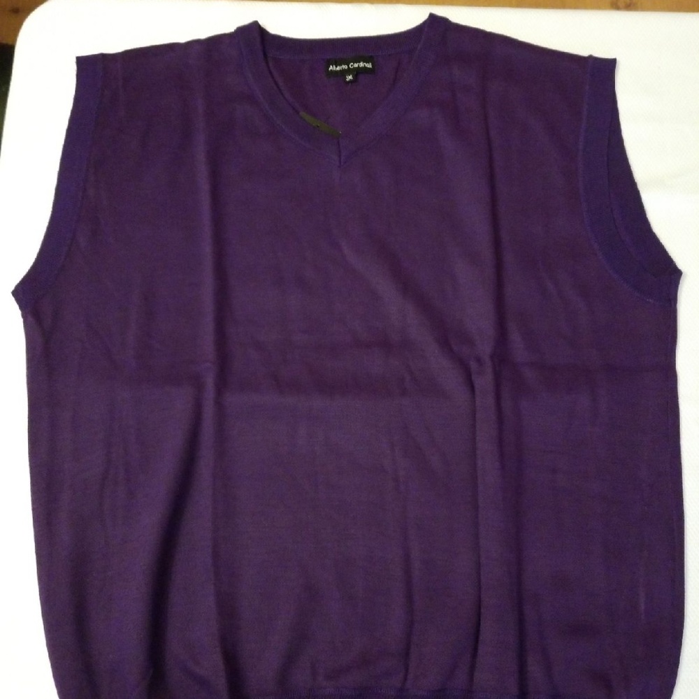 Sweater Vest, V-Neck, Deep Purple